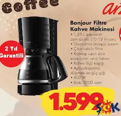 ARZUM BONJOUR FİLTRE KAHVE MAKİNESİ